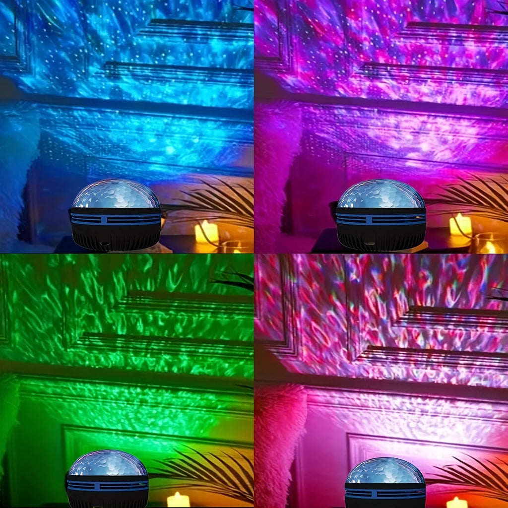 Star & Galaxy Projector with Ocean Wave Effect — 7 Color Patterns — color and size options