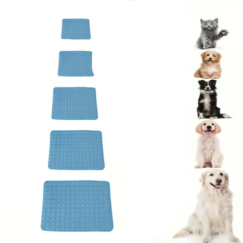 Self-Cooling Dog Mat — Pressure-Activated Pet Cooling Pad for Dogs & Cats shown in use