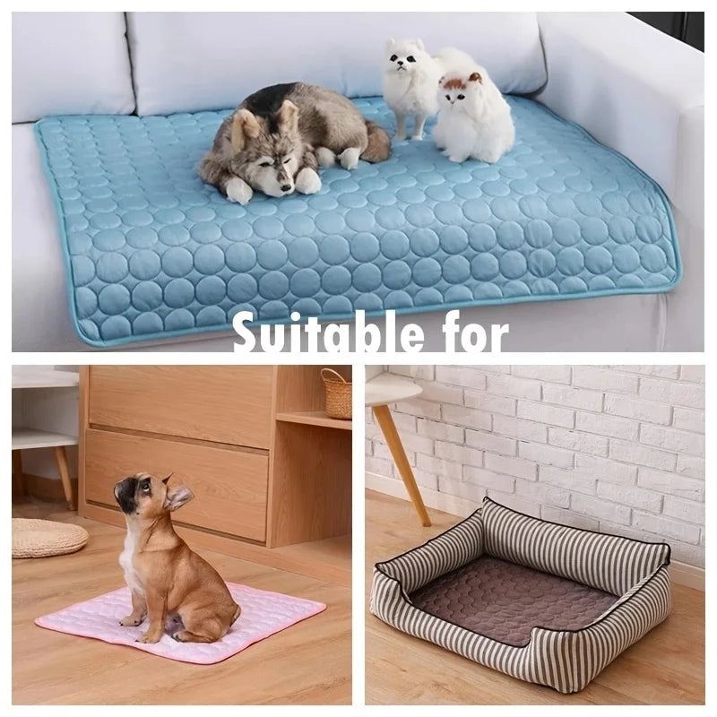 Self-Cooling Dog Mat — Pressure-Activated Pet Cooling Pad for Dogs & Cats — color and size options