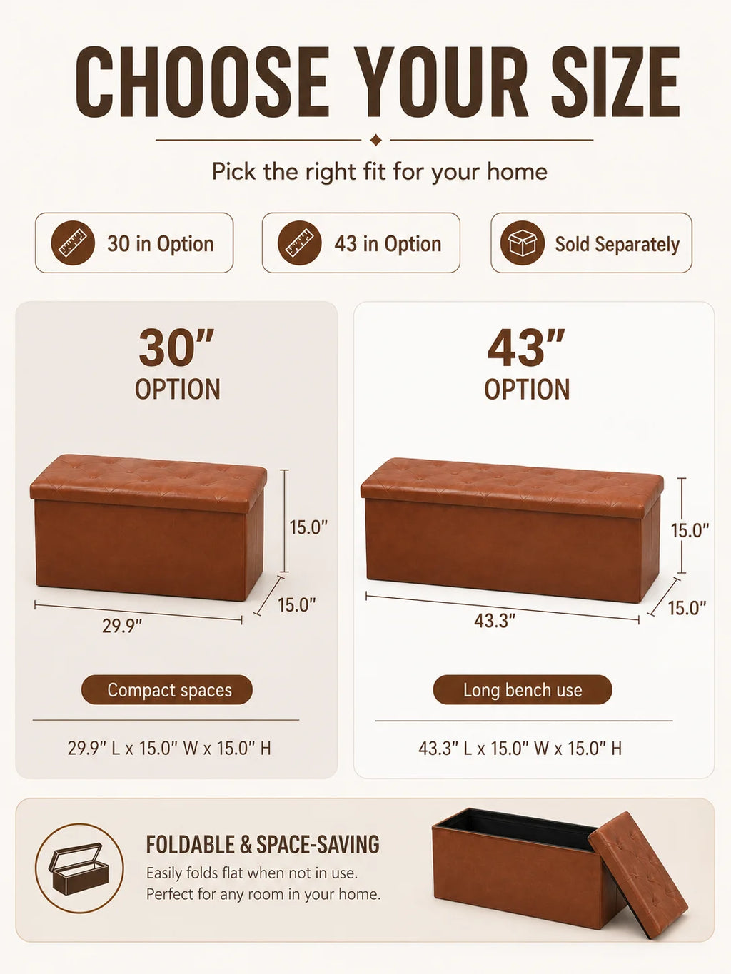 Golden Hour Storage Ottoman Bench