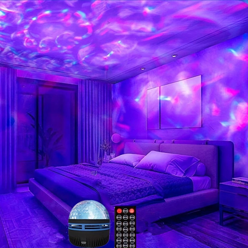 Star & Galaxy Projector with Ocean Wave Effect — 7 Color Patterns — color and size options