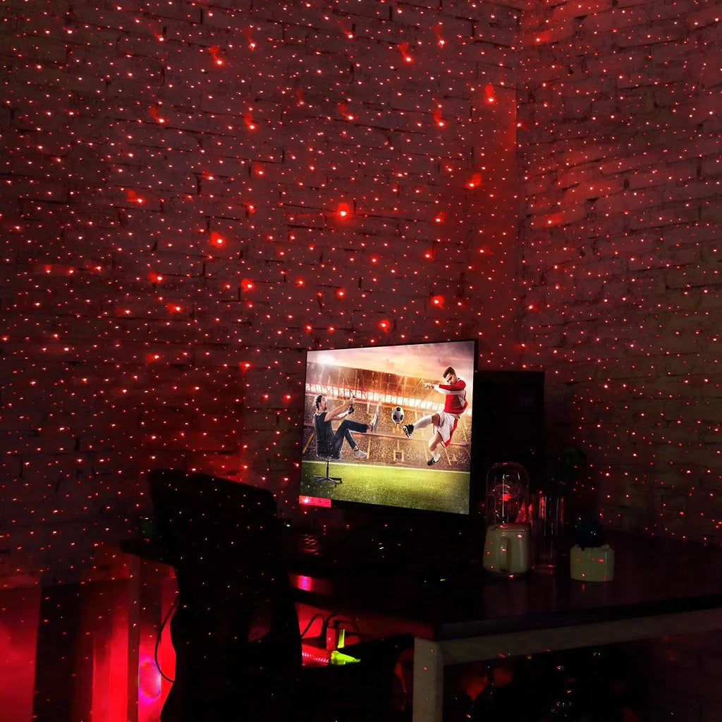 Mini LED Star Projector for Car Roof & Room Ceiling shown in use