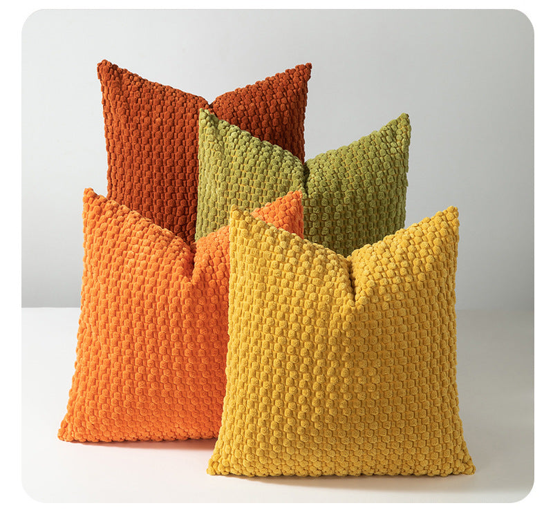 Soft Velvet Double-Sided Design Sofa Cushion Cover, Office Backrest Cushion Cover, Bedside Cushion Cover, Durable — product photo