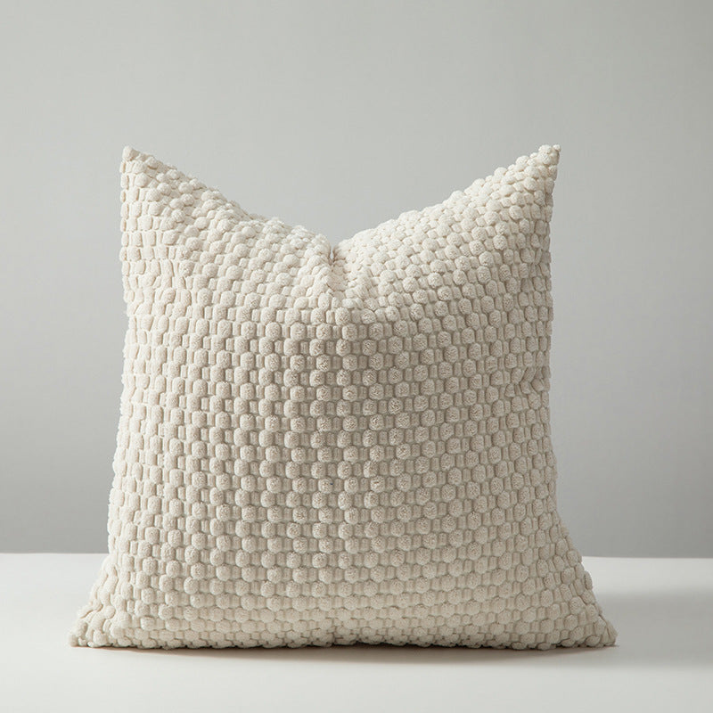 Soft Velvet Double-Sided Design Sofa Cushion Cover, Office Backrest Cushion Cover, Bedside Cushion Cover, Durable — detail close-up