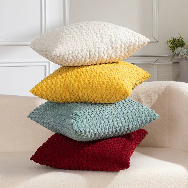Soft Velvet Double-Sided Design Sofa Cushion Cover, Office Backrest Cushion Cover, Bedside Cushion Cover, Durable shown in use