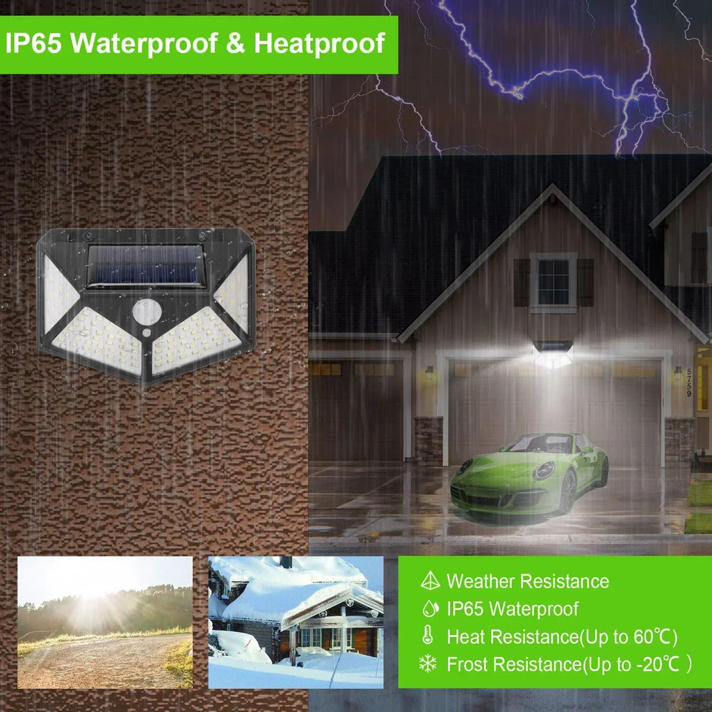 Solar-Powered Outdoor Spotlight with Motion Sensor — packaging