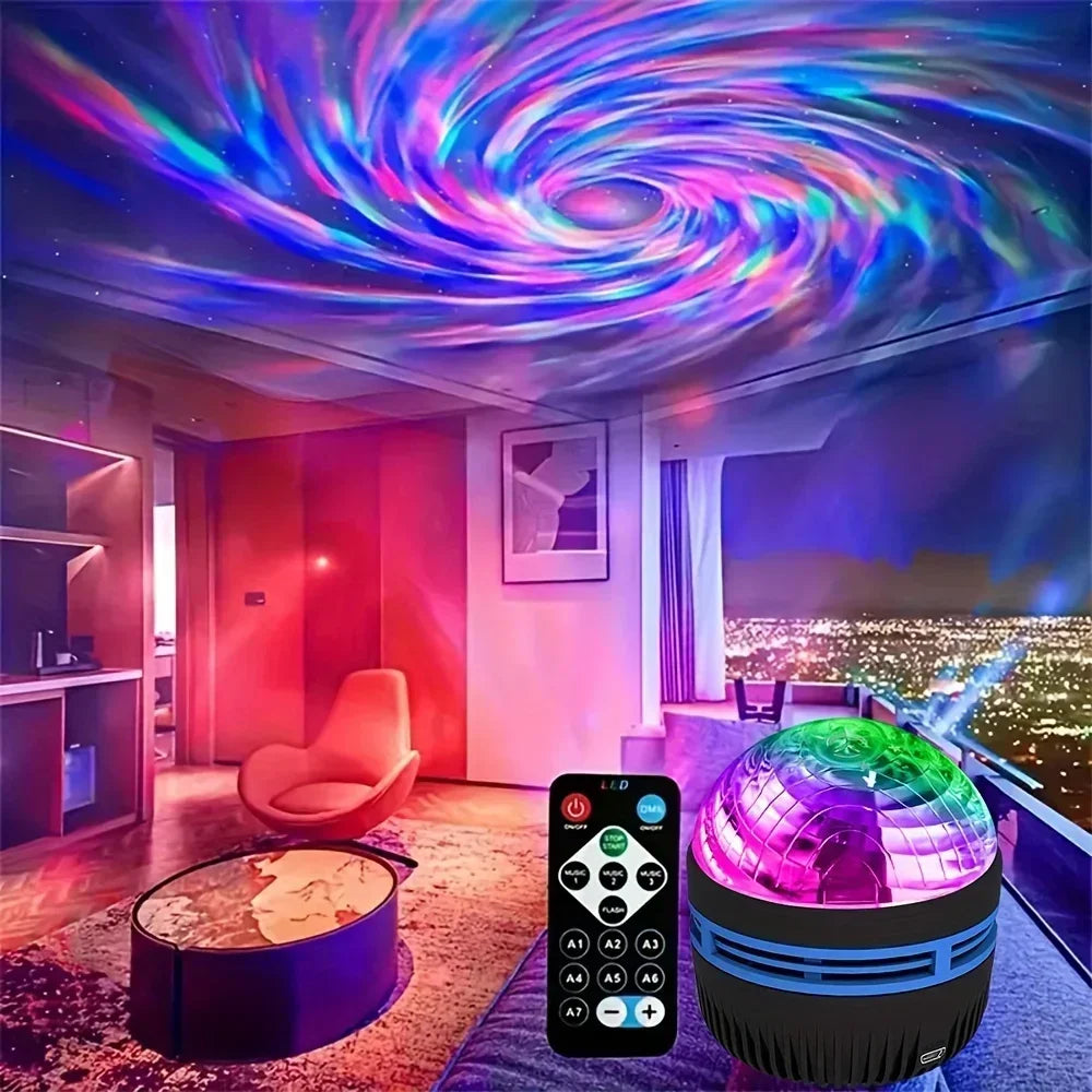 LED Galaxy Projector Night Light with Remote Control — color and size options