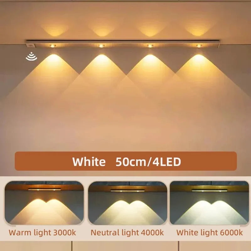 Ultra-Thin LED Under Cabinet Light with Motion Sensor — 3 Color Modes — full product view