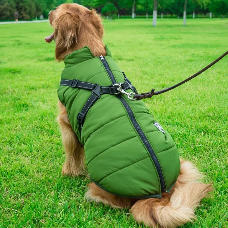 Waterproof Winter Dog Jacket with Harness — additional angle