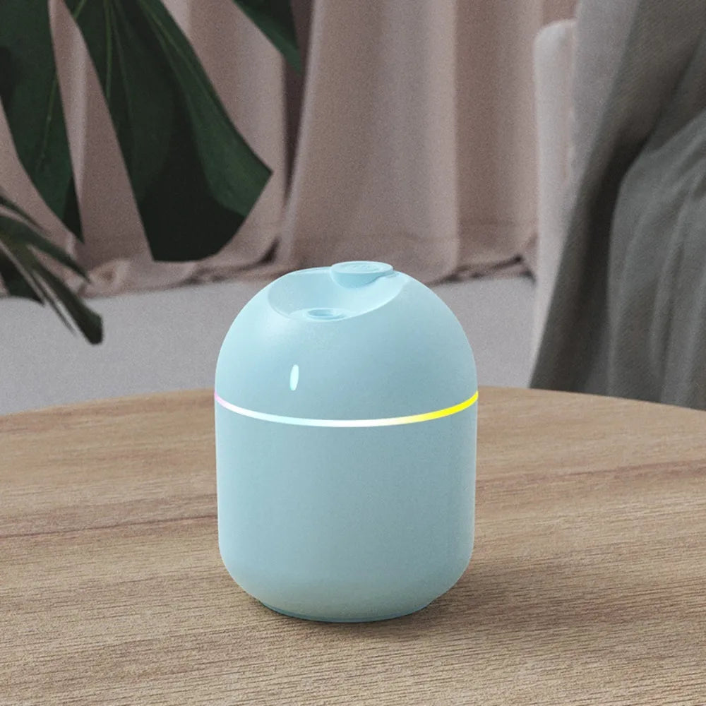 270ml USB Aroma Humidifier with LED Night Light & Auto Shut-Off shown in use