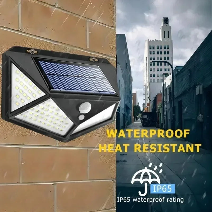 Solar-Powered Outdoor Spotlight with Motion Sensor — full product view
