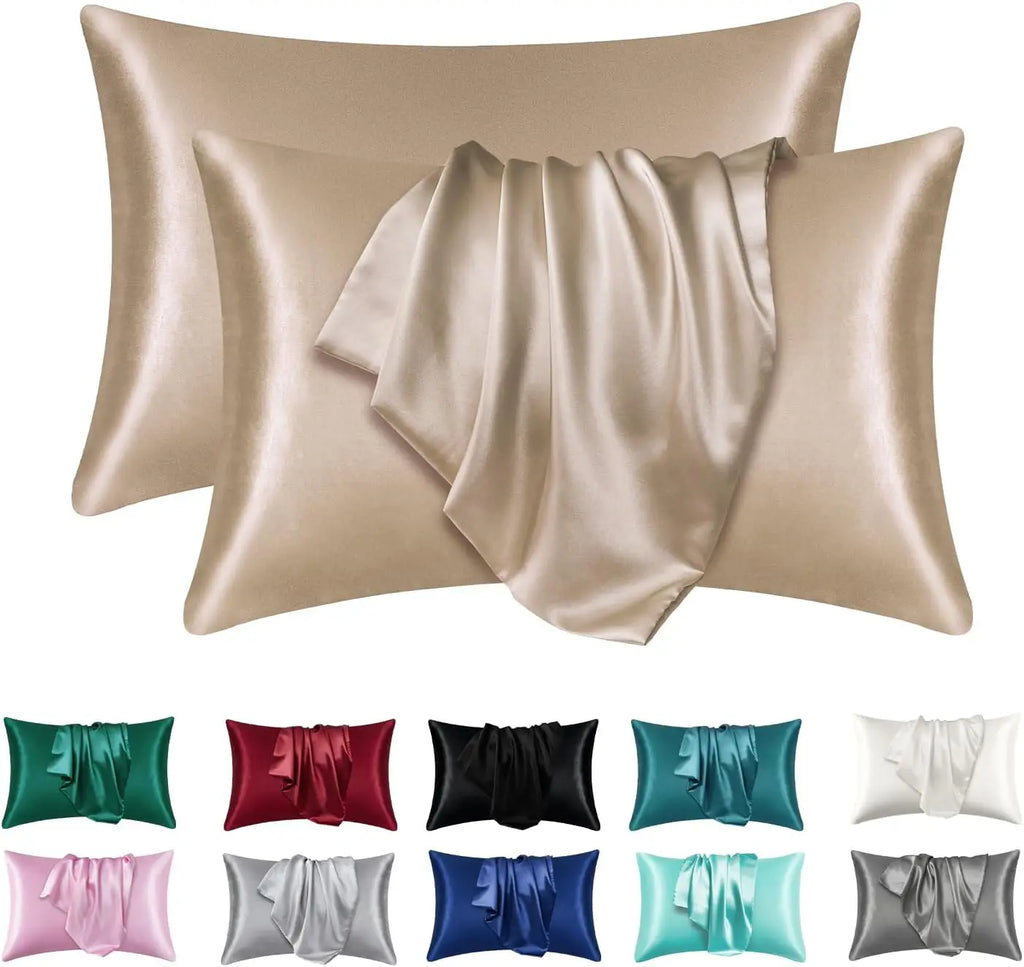 Satin Silk Pillowcase Set of 2 — Standard Size — color and size options