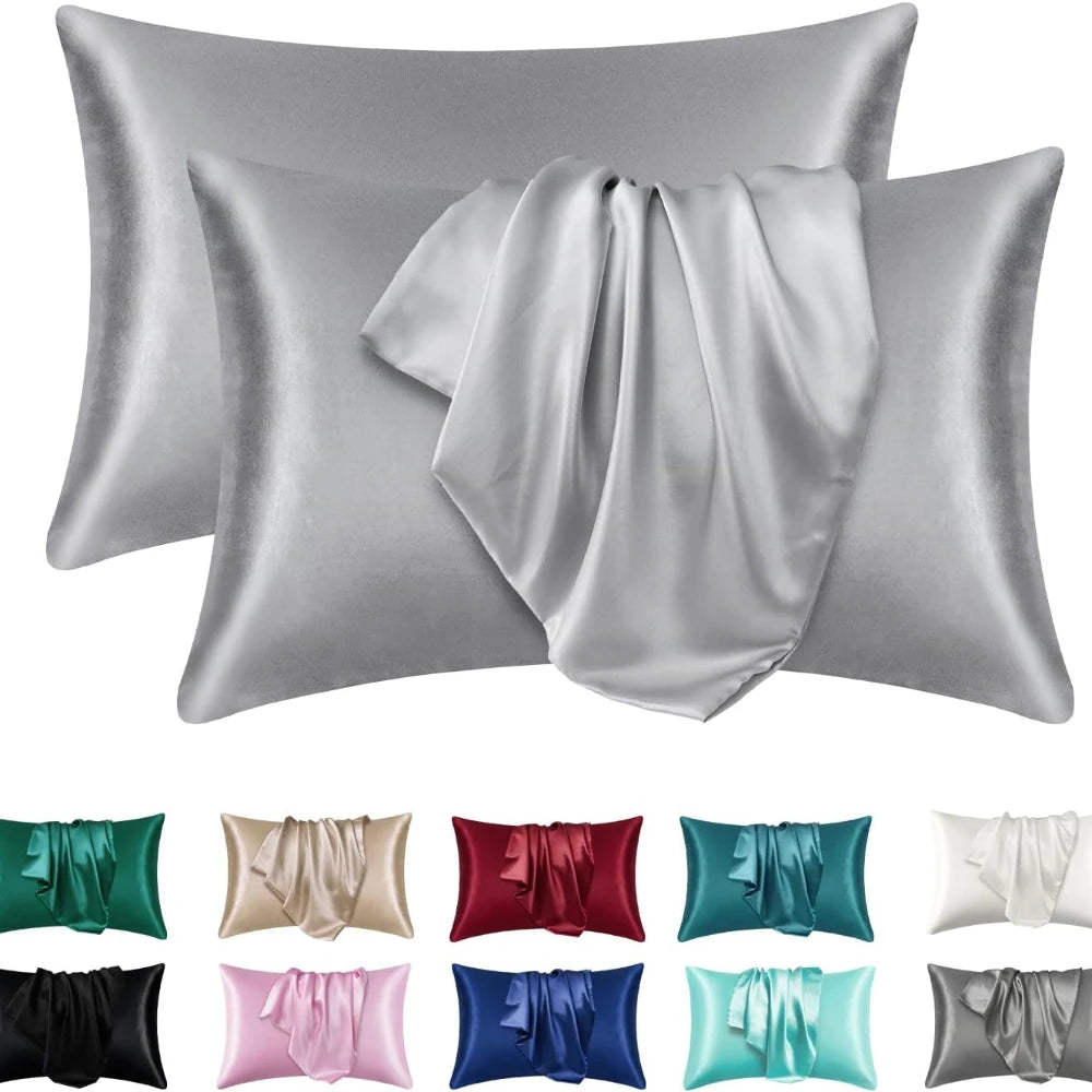 Satin Silk Pillowcase Set of 2 — Standard Size — color and size options