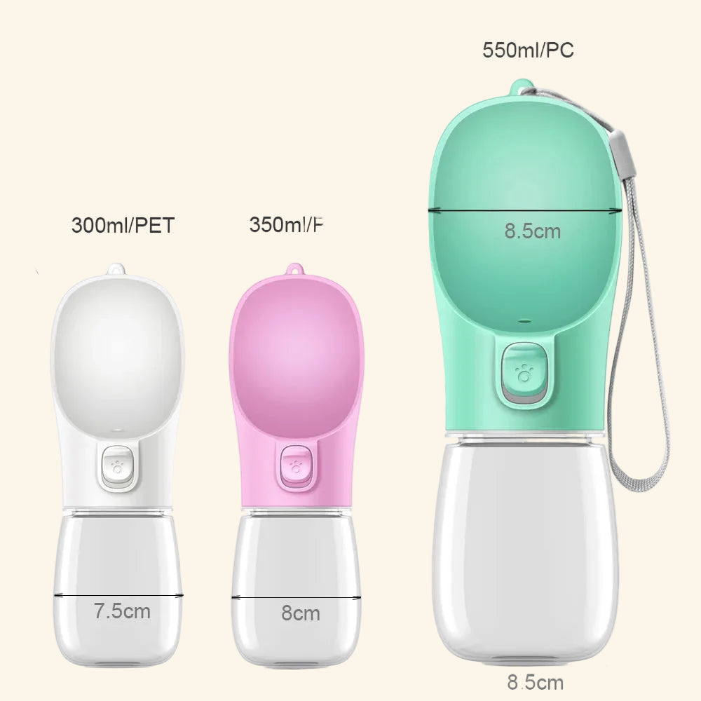 Portable Dog Water Bottle — Leakproof Travel Water Dispenser for Dogs & Cats — color and size options