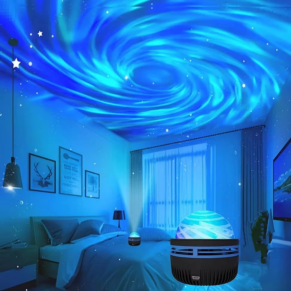 Star & Galaxy Projector with Ocean Wave Effect — 7 Color Patterns — product photo