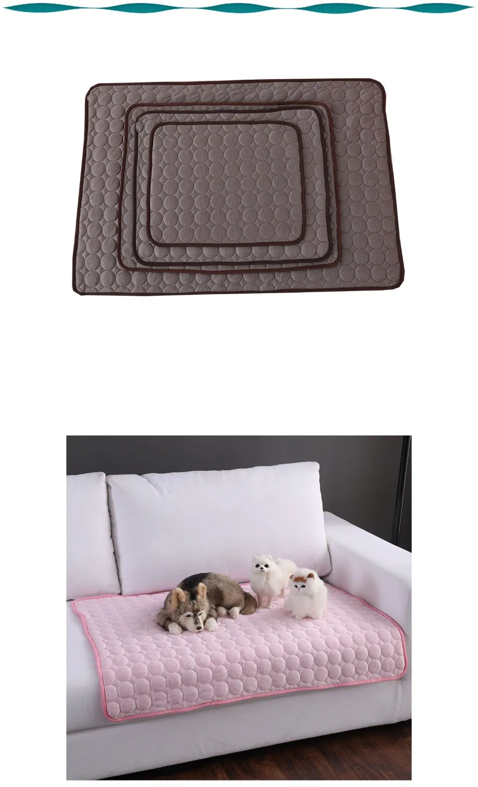 Self-Cooling Dog Mat — Pressure-Activated Pet Cooling Pad for Dogs & Cats — full product view