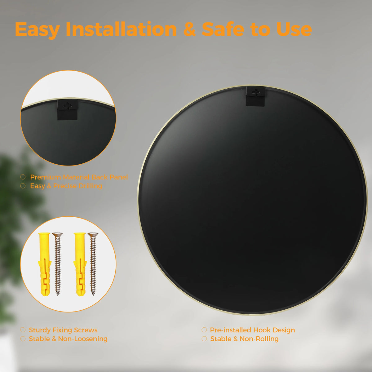 Golden Hour Round Wall Mirror