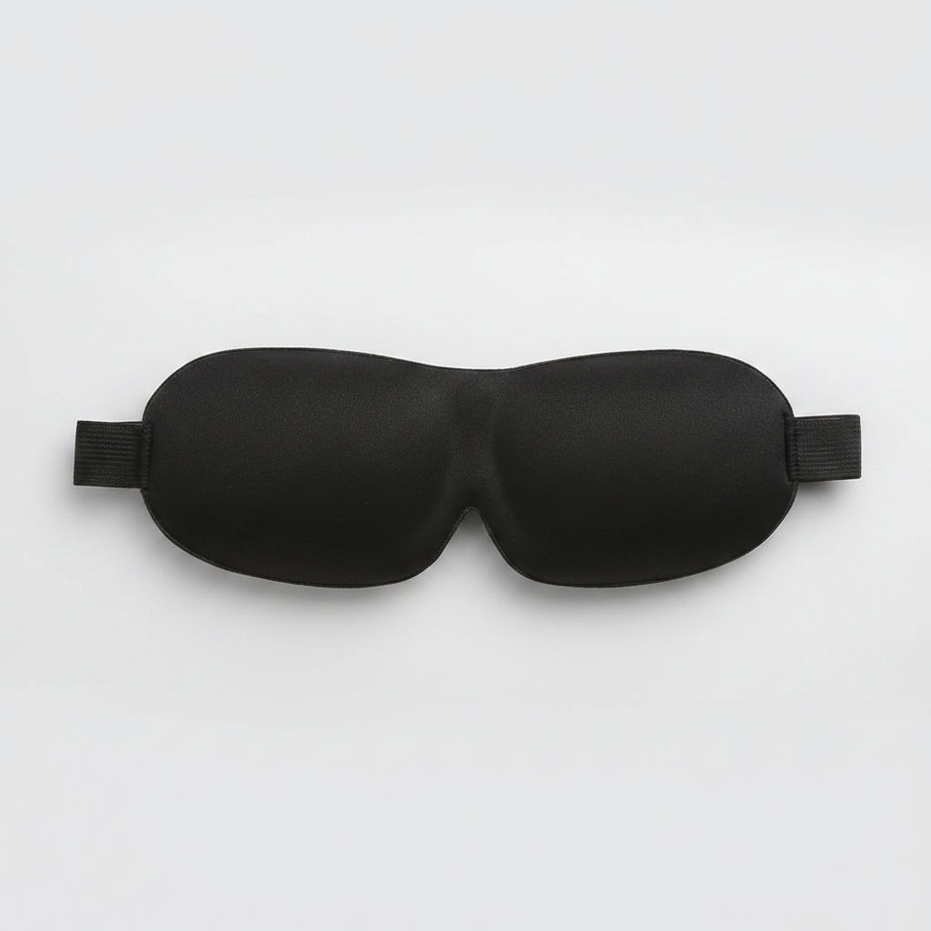 3D Memory Foam Sleep Mask — Light-Blocking Travel Eye Cover — detail close-up