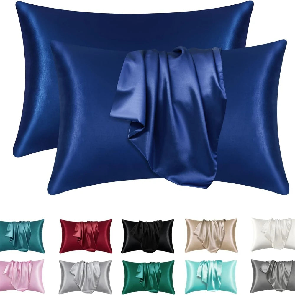 Satin Silk Pillowcase Set of 2 — Standard Size — additional angle