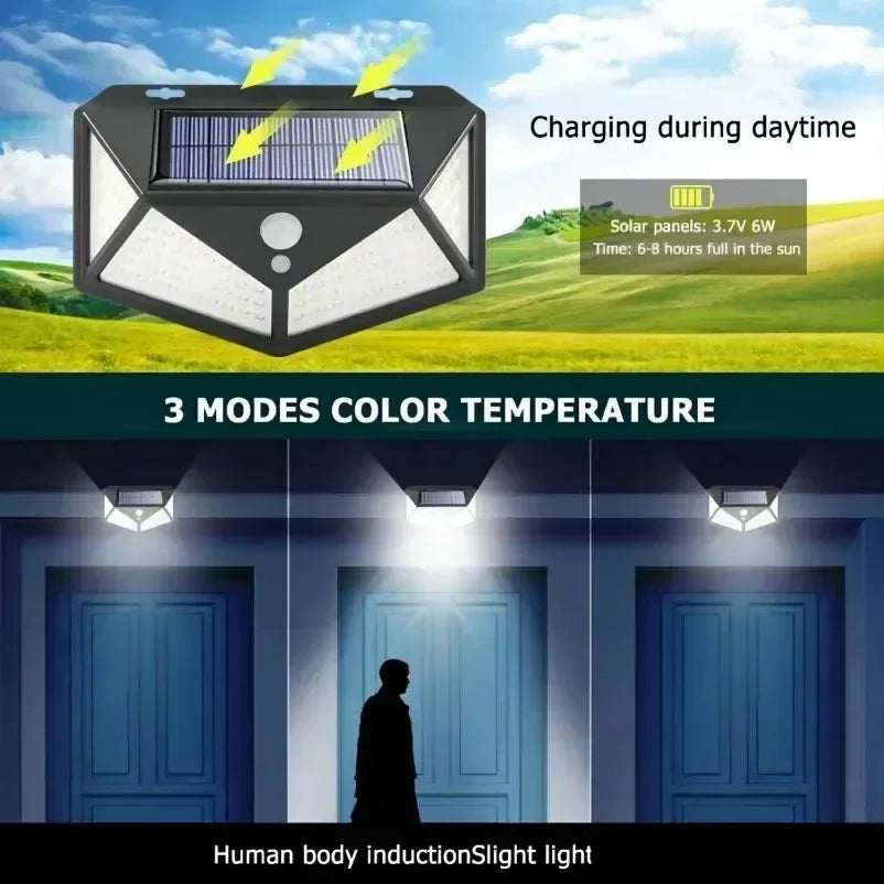 Solar-Powered Outdoor Spotlight with Motion Sensor — packaging