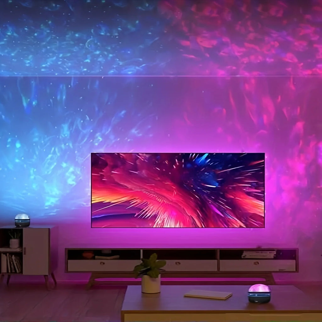 Star & Galaxy Projector with Ocean Wave Effect — 7 Color Patterns — packaging