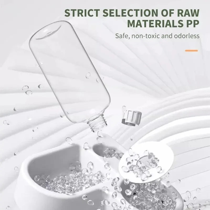 Automatic Dual-Purpose Pet Water & Food Bowl — full product view