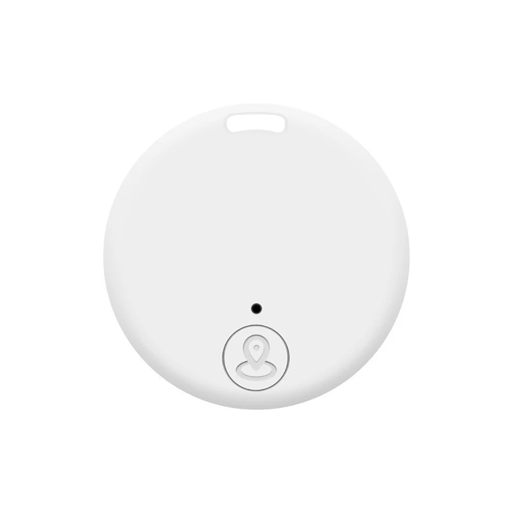 Bluetooth smart tracker attached to pet collar outdoors