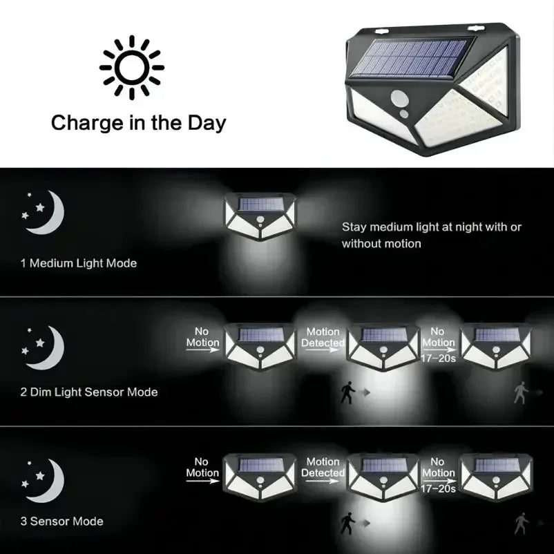 Solar-Powered Outdoor Spotlight with Motion Sensor — lifestyle photo