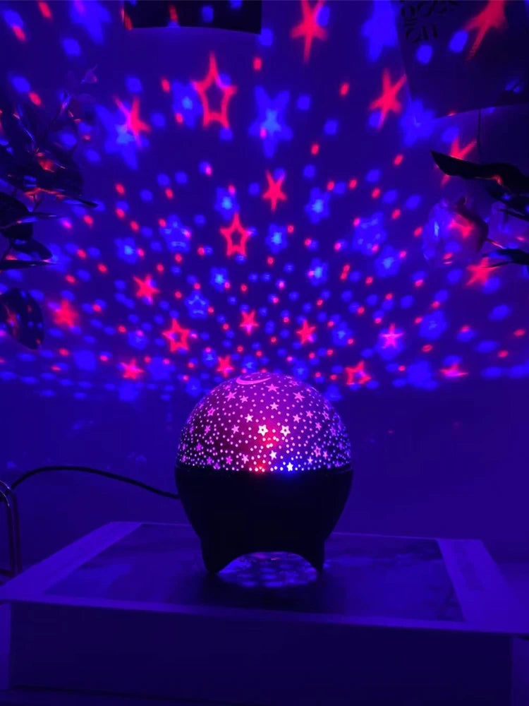 RGB Star & Moon Galaxy Projector Night Light — USB Powered — packaging