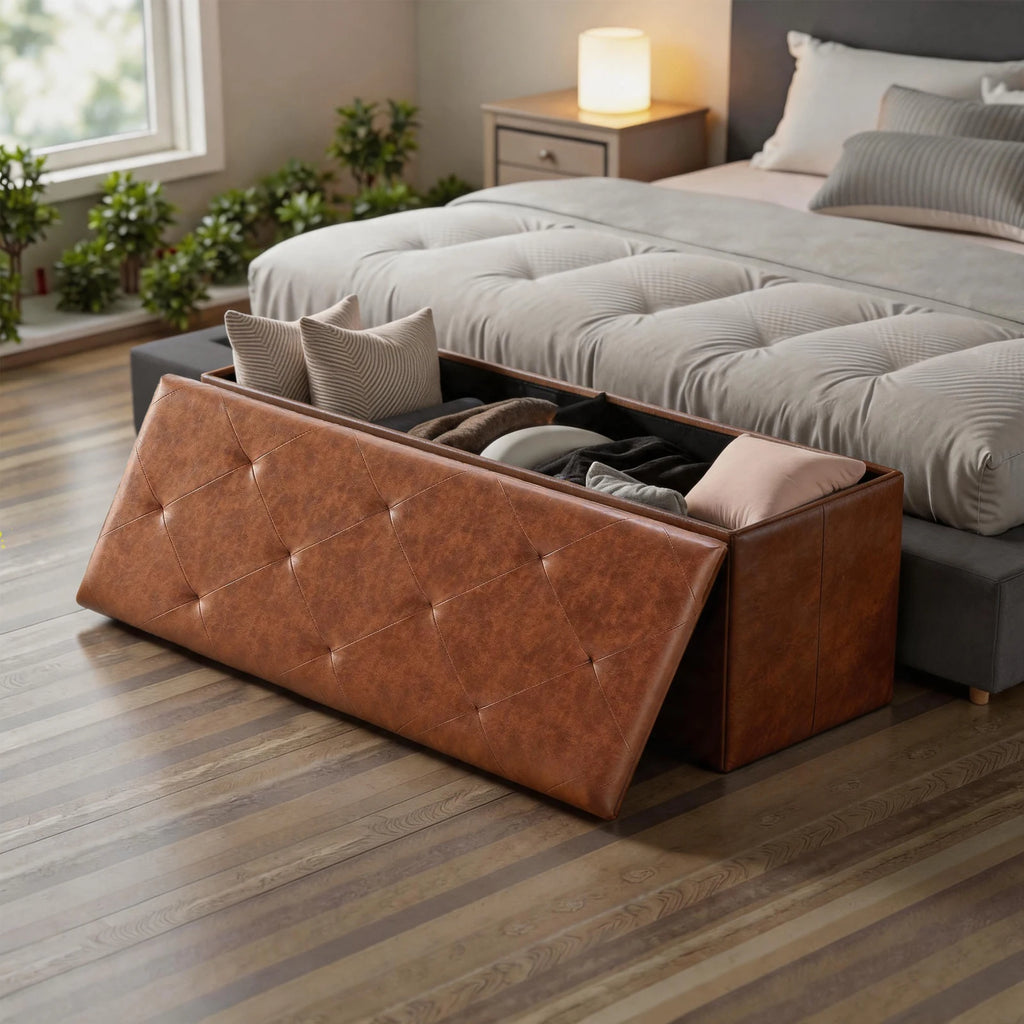 Golden Hour Storage Ottoman Bench