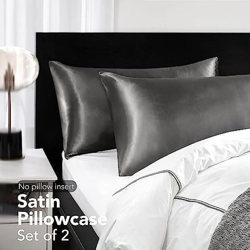 Satin Silk Pillowcase Set of 2 — Standard Size — detail close-up