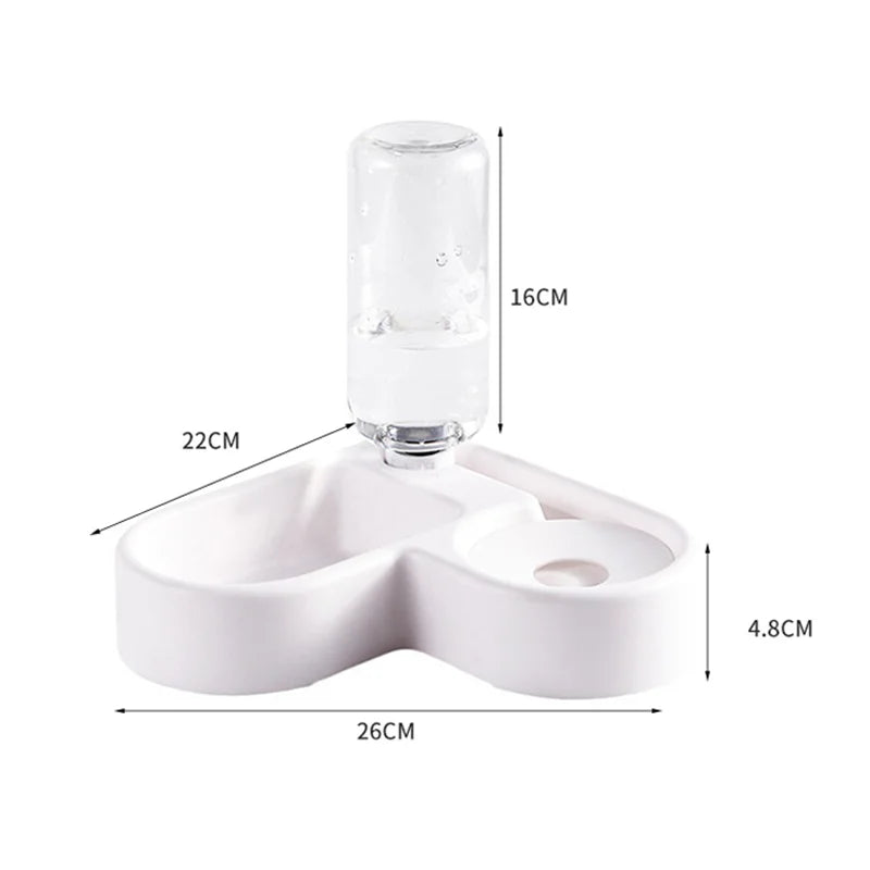 Automatic Dual-Purpose Pet Water & Food Bowl — lifestyle photo
