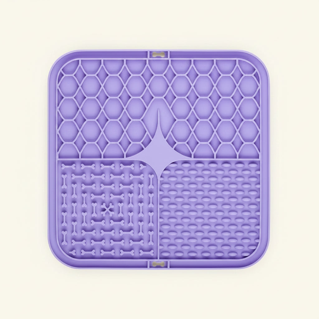 Slow Feeder Lick Mat for Dogs — Silicone Suction Bath Distraction Pad — packaging