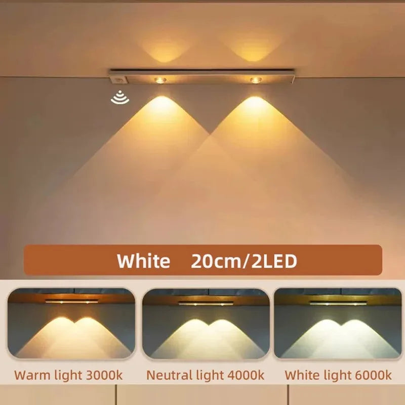 Ultra-Thin LED Under Cabinet Light with Motion Sensor — 3 Color Modes — detail close-up