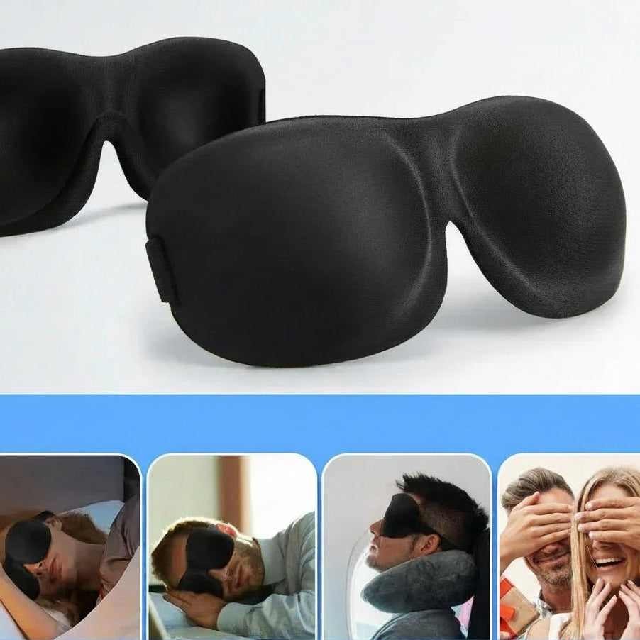 3D Memory Foam Sleep Mask — Light-Blocking Travel Eye Cover — full product view