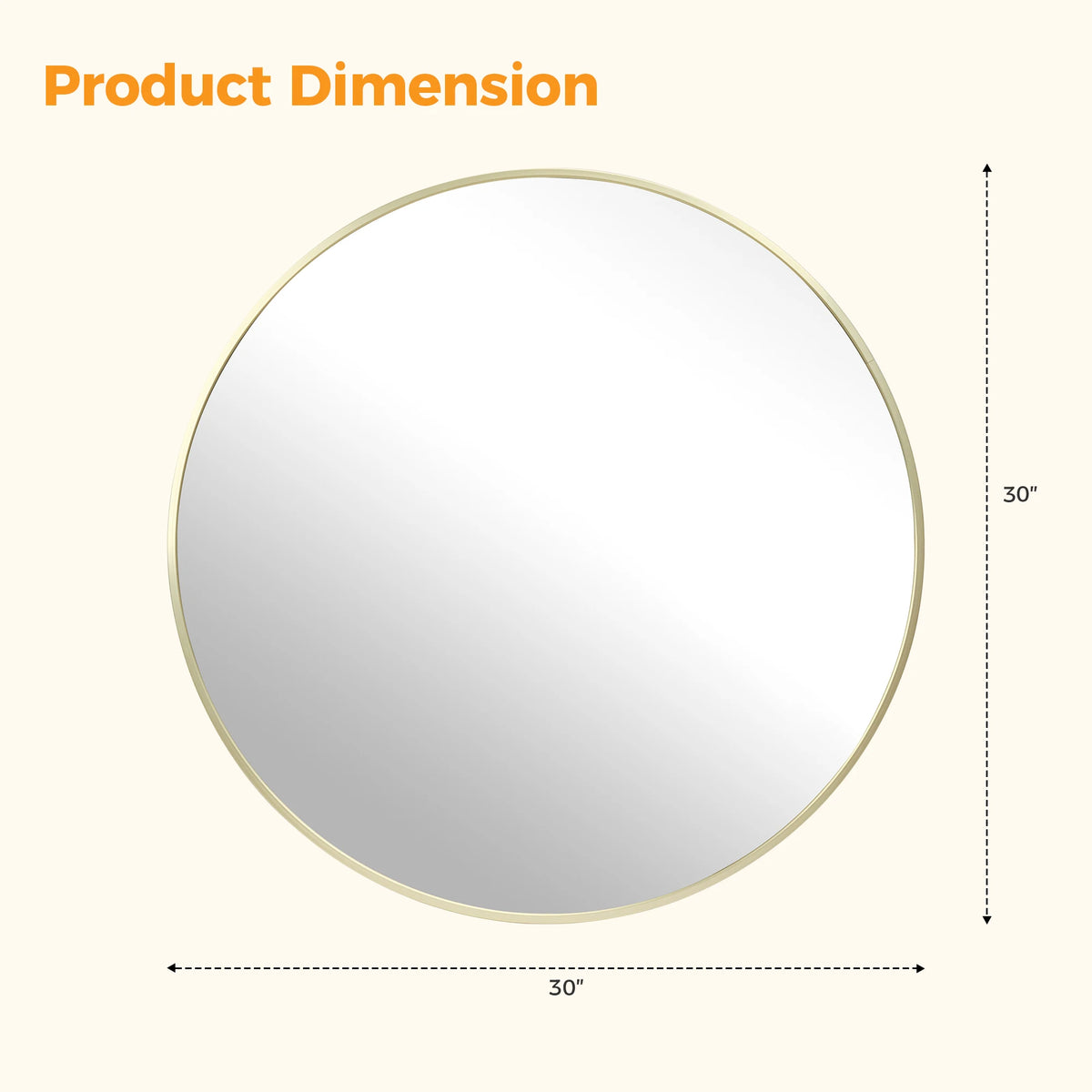 Golden Hour Round Wall Mirror