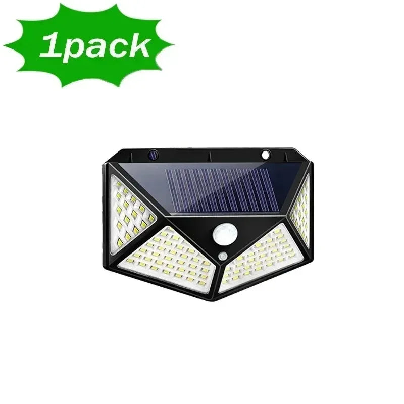 Solar-Powered Outdoor Spotlight with Motion Sensor — color and size options
