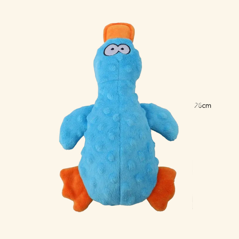 Squeaky Plush Duck Dog Toy — Soft Chew & Rope Toy for Dental Health — product photo