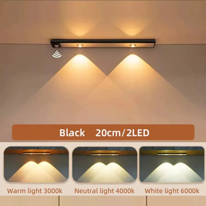 Ultra-Thin LED Under Cabinet Light with Motion Sensor — 3 Color Modes — additional angle