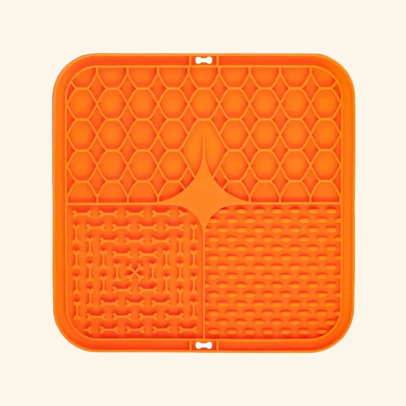 Slow Feeder Lick Mat for Dogs — Silicone Suction Bath Distraction Pad — full product view