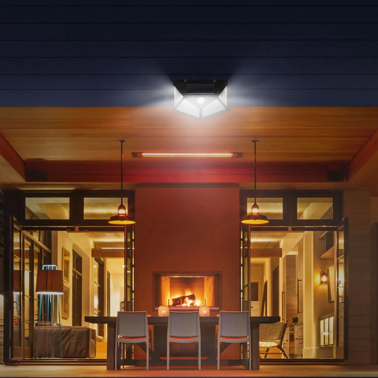 Solar-Powered Outdoor Spotlight with Motion Sensor — product photo