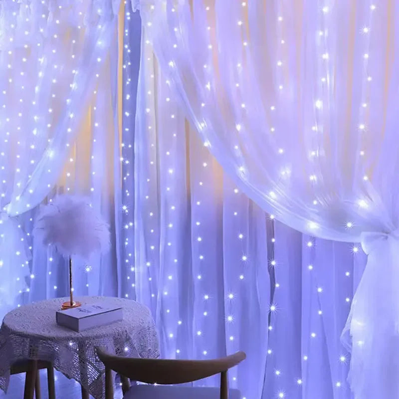 LED curtain fairy lights remote control string lights
