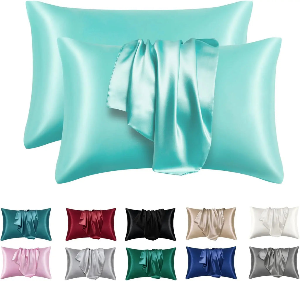 Satin Silk Pillowcase Set of 2 — Standard Size — detail close-up