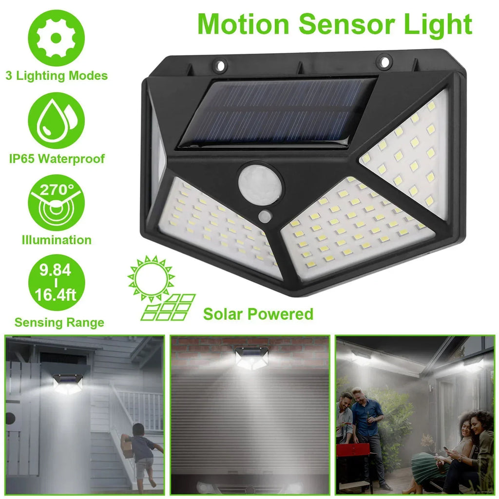 Solar-Powered Outdoor Spotlight with Motion Sensor — additional angle