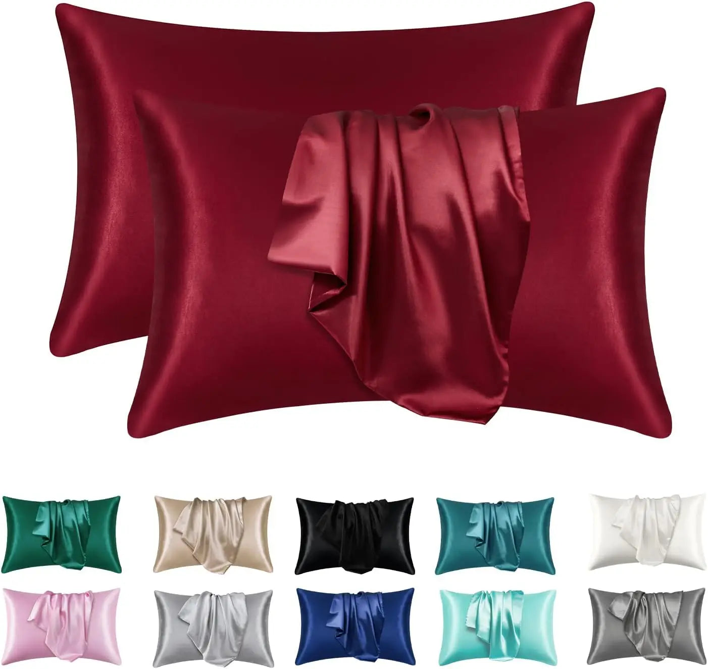 Satin Silk Pillowcase Set of 2 — Standard Size — lifestyle photo