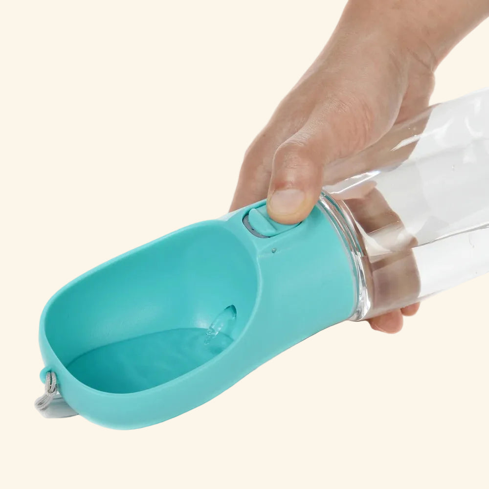 Portable Dog Water Bottle — Leakproof Travel Water Dispenser for Dogs & Cats shown in use