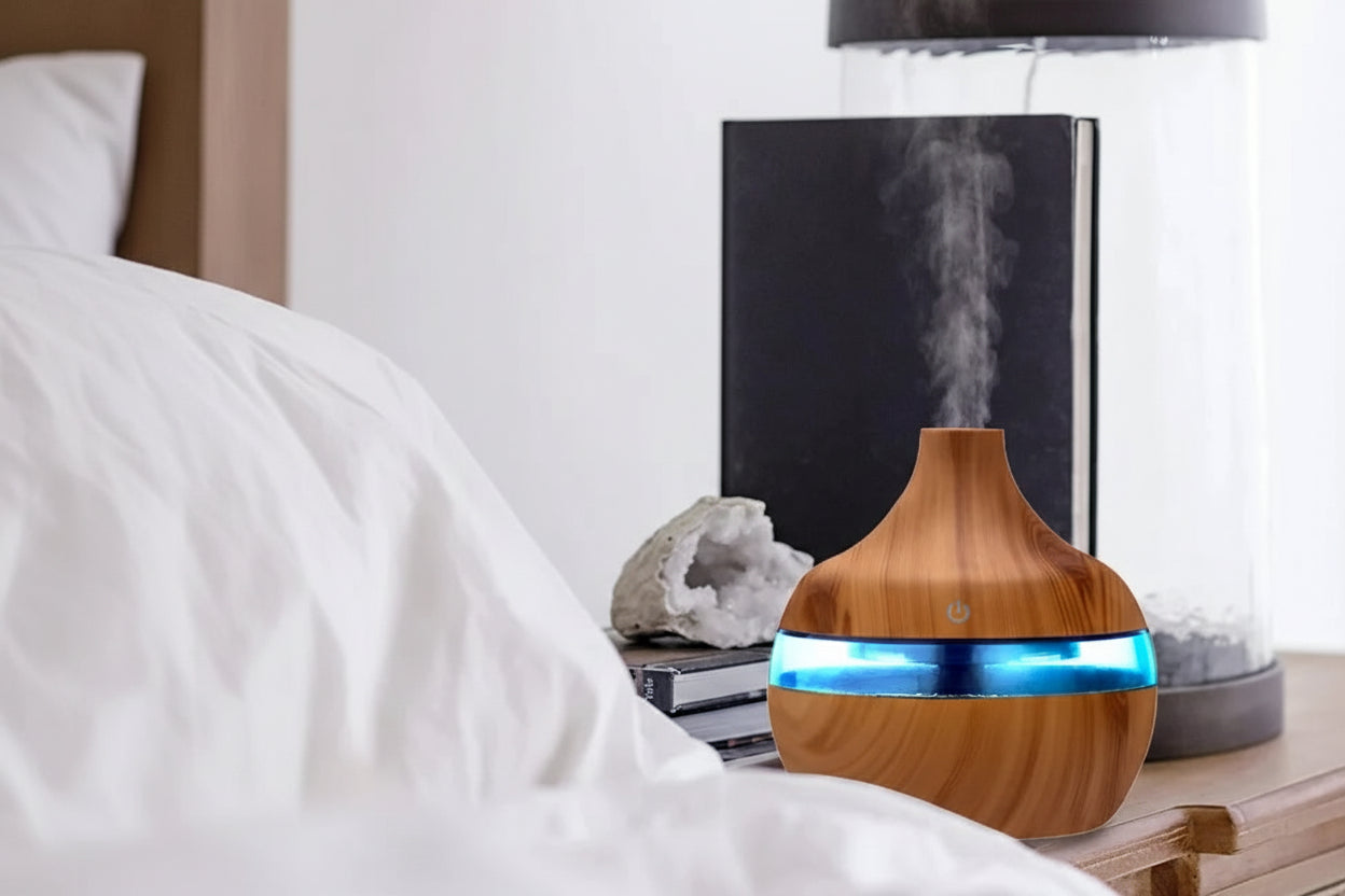300ml Wood-Look Ultrasonic Aroma Diffuser & Humidifier — product photo