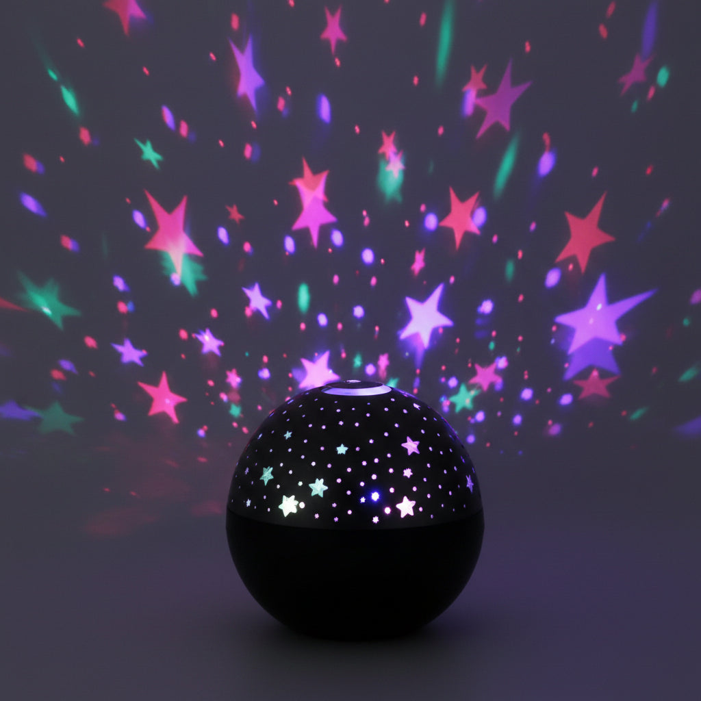 RGB Star & Moon Galaxy Projector Night Light — USB Powered — color and size options