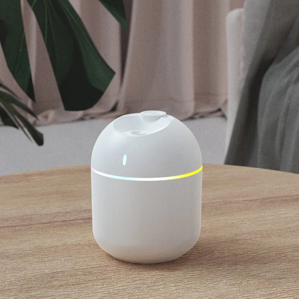 270ml USB Aroma Humidifier with LED Night Light & Auto Shut-Off shown in use