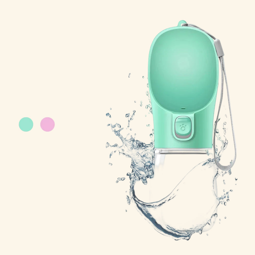 Portable Dog Water Bottle — Leakproof Travel Water Dispenser for Dogs & Cats shown in use